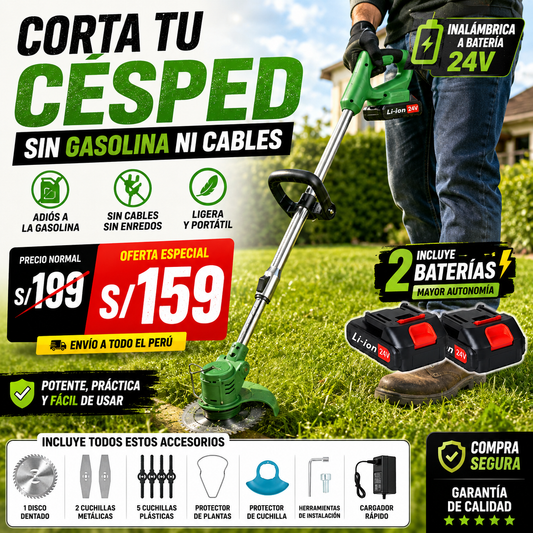 PODADORA INALAMBRICA DE CESPED